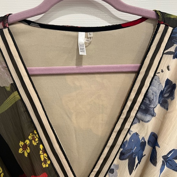 Kaktus Women's Size Large Summer Mixed Floral Pattern Tiered Maxi Dress - Picture 5 of 6